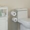 Chrome Over the Tank 2 Slots Toilet Tissue Paper Holder Organizer for Bathroom Storage